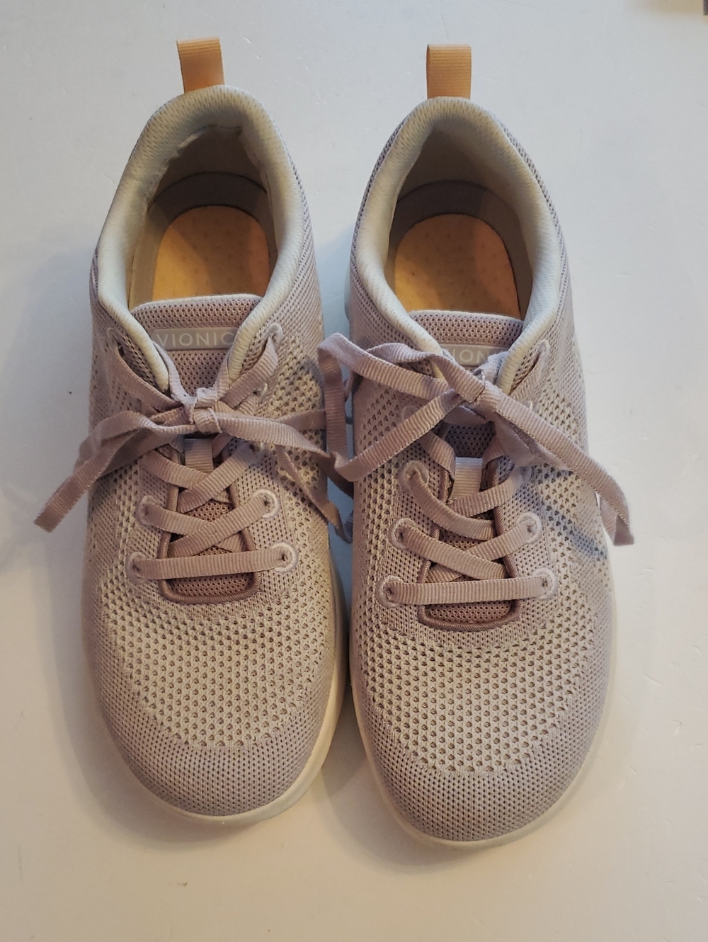 Vionic Women's ARRIVAL Lace-Up Knit Sneakers — Light purple SZ 9
